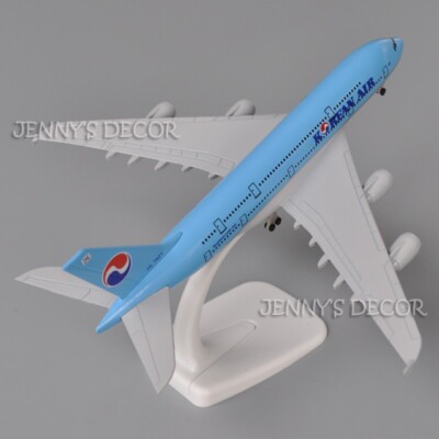 1:400 Scale Diecast Metal Model Plane Toy Airbus A380 Korean Air