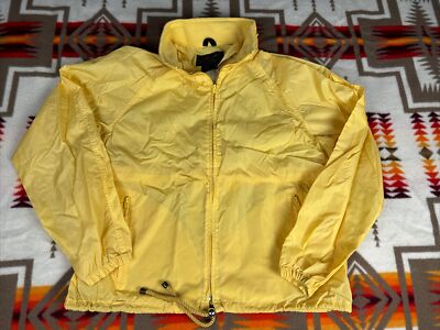 Eddie Bauer Vintage Mens Sz L Yellow Windbreaker Jacket 90s | eBay
