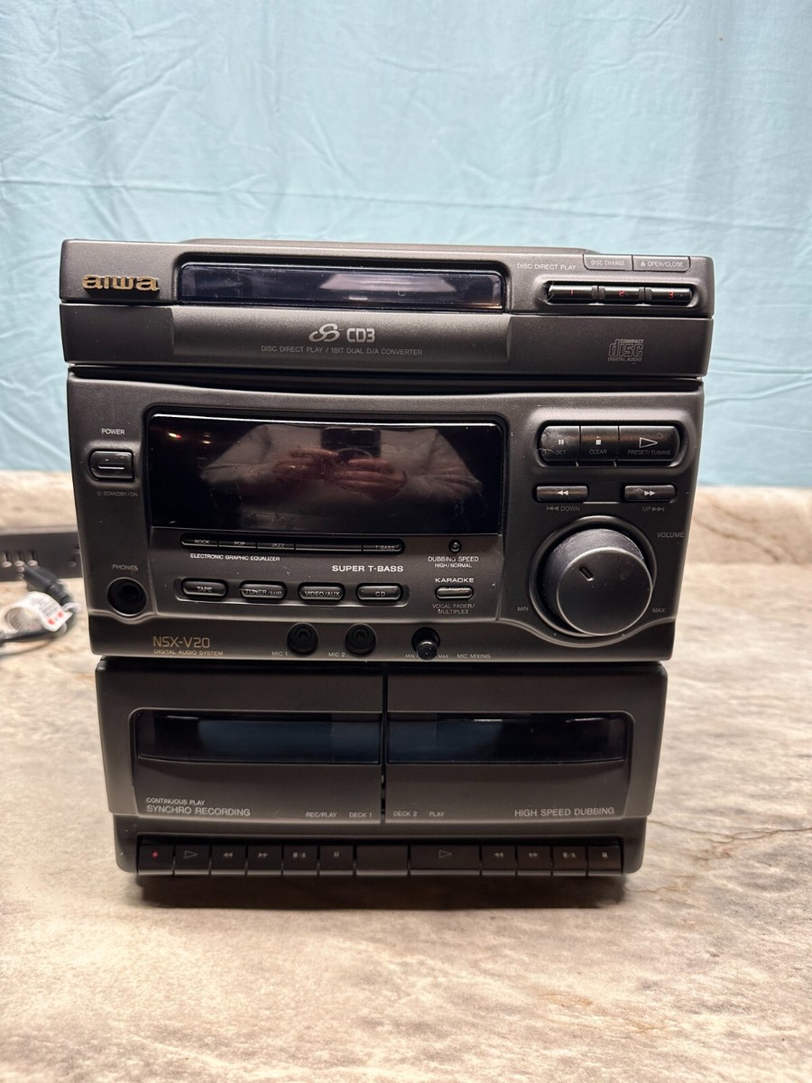 Aiwa CX-NV20U 3 CD Changer Stereo Cassette Receiver Working | eBay