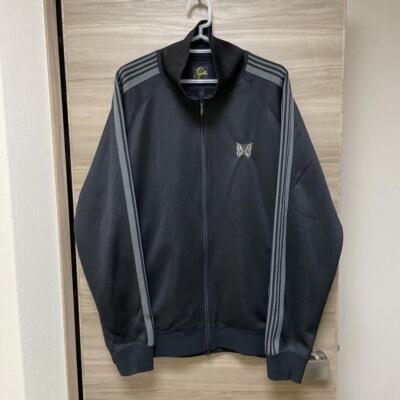 NEEDLES Track Jacket Black x Gray lines Size-L Used | eBay
