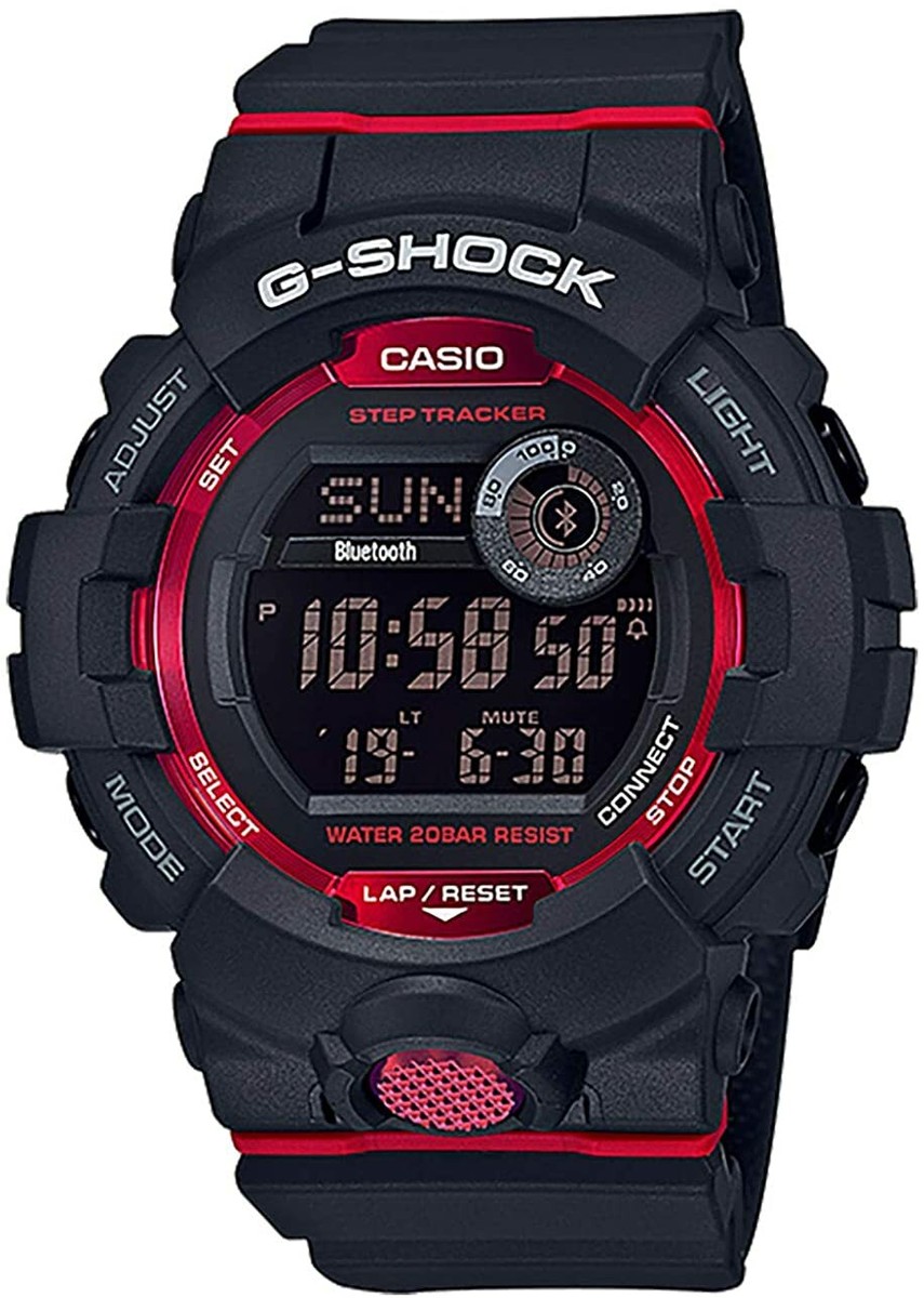 Casio G-Shock Digital Bluetooth Watch Black / Red Resin GBD-800-1