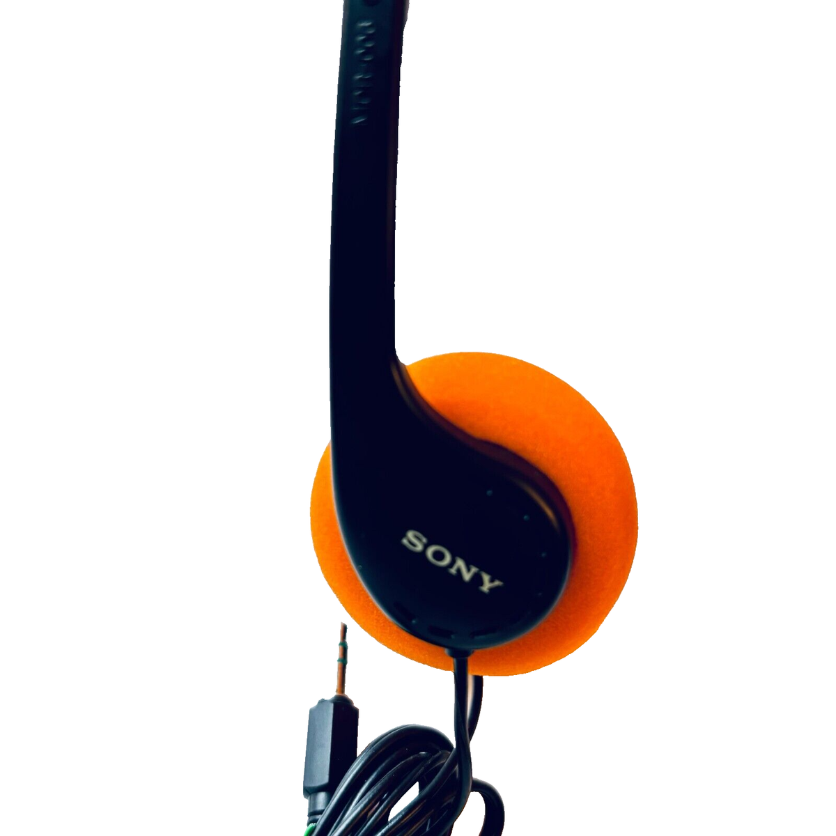 SONY MDR-006 Walkman Lightweight Headphones w/Orange Pads