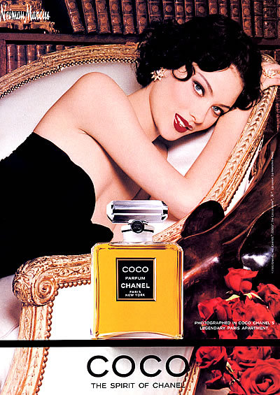 1996 Chanel Coco Shalom Harlow print perfume vintage 1-page