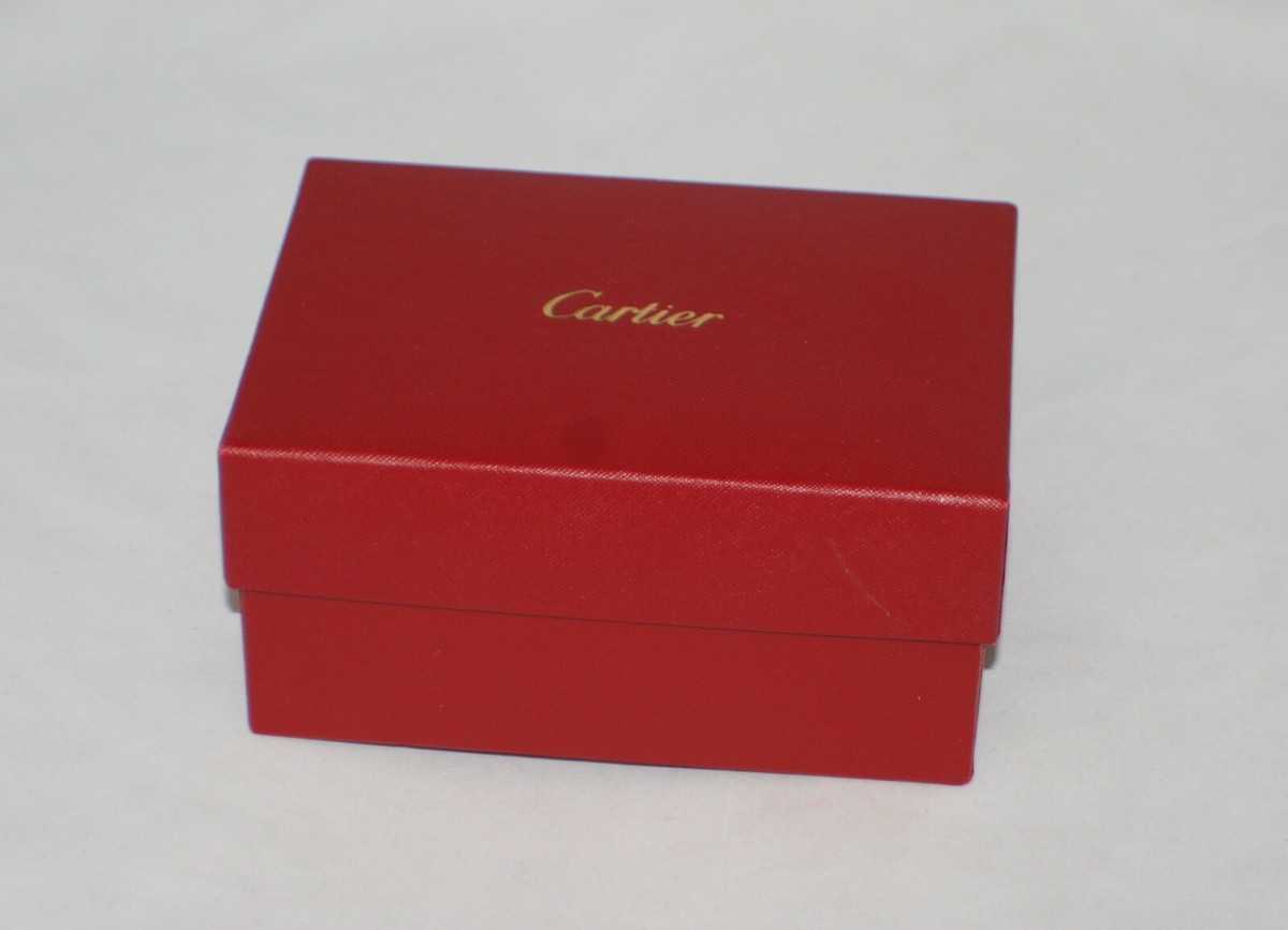 Cartier Red Gift Box w/ Gold “Cartier” & Ribbon 7