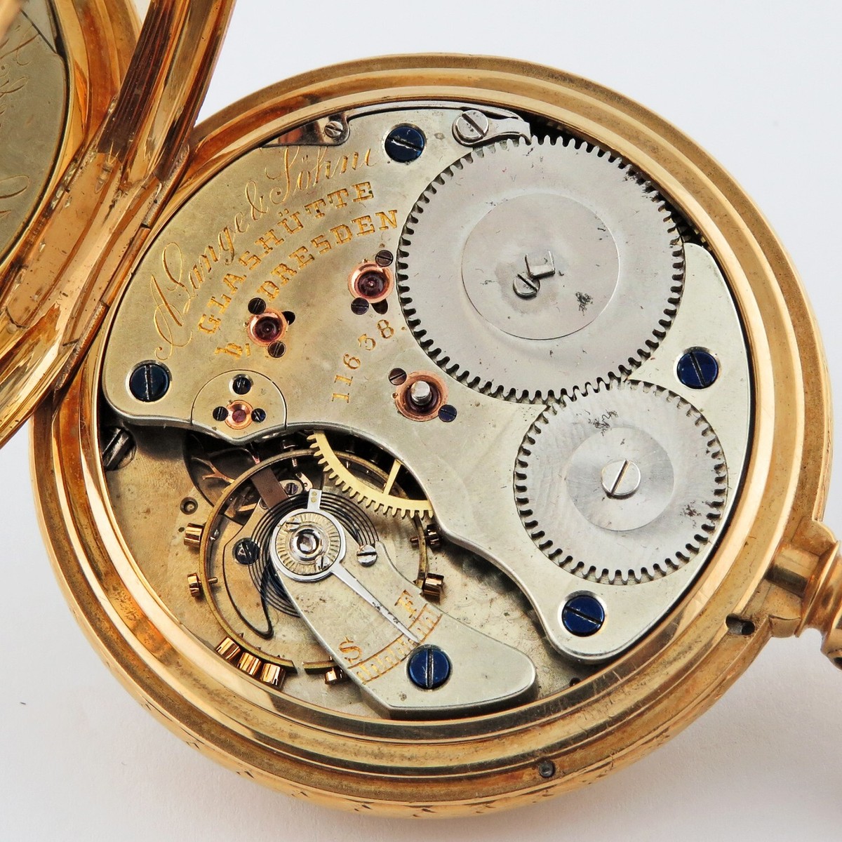 A. Lange & Sohne Quality 1A 18K Gold OF Nickle Movement Pocket