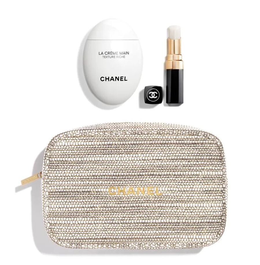 CHANEL HOLIDAY GIFT SET LA CRÈME TEXTURE RICHE Hand Cream & ROUGE