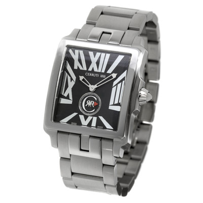 CERRUTI MEN'S ODISSEA UOMO SWISS STANLESS QUARTZ WATCH NEW BLACK