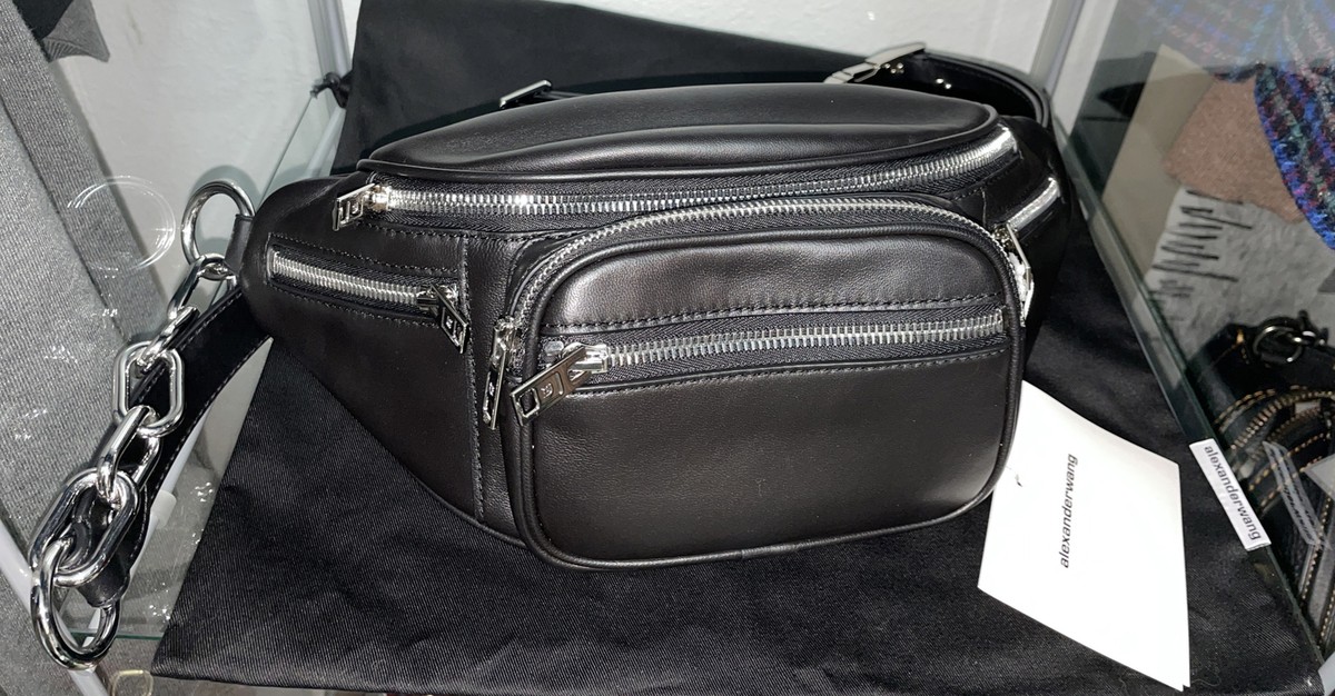 Alexander Wang Attica Soft Fanny Pack Designer Black Leather belt