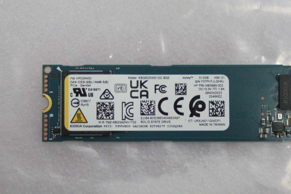 KIOXIA BG5 - 512GB M.2-2280 NVMe SSD - KBG50ZNV512G - BG5 | eBay