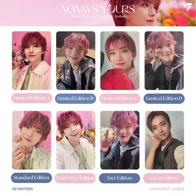 JOSHUA SEVENTEEN ALWAYS YOURS JAPAN BEST ALBUM Official photo card