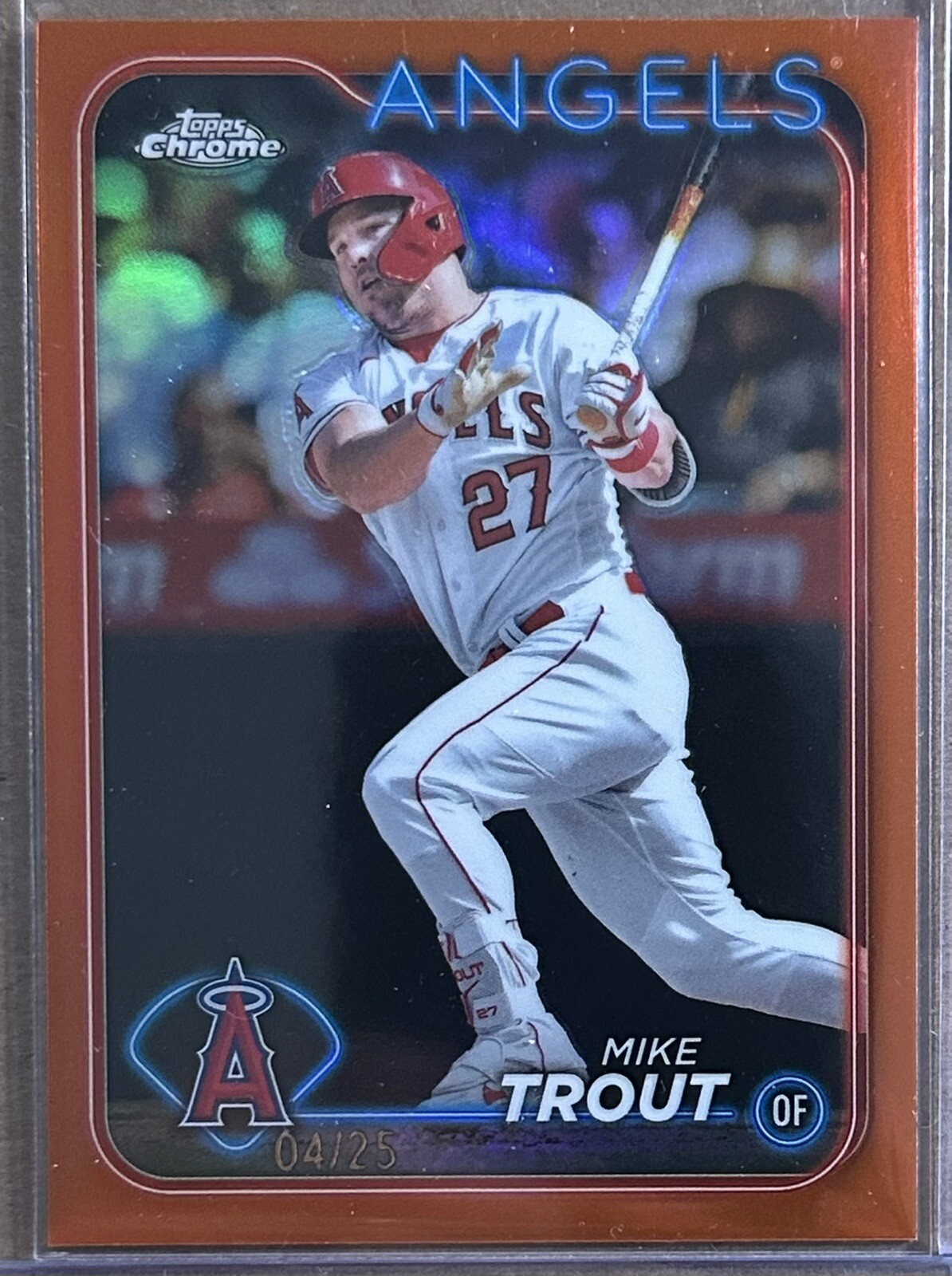 Mike Trout 2024 Topps Chrome #200 Orange Refractor /25 Price Guide