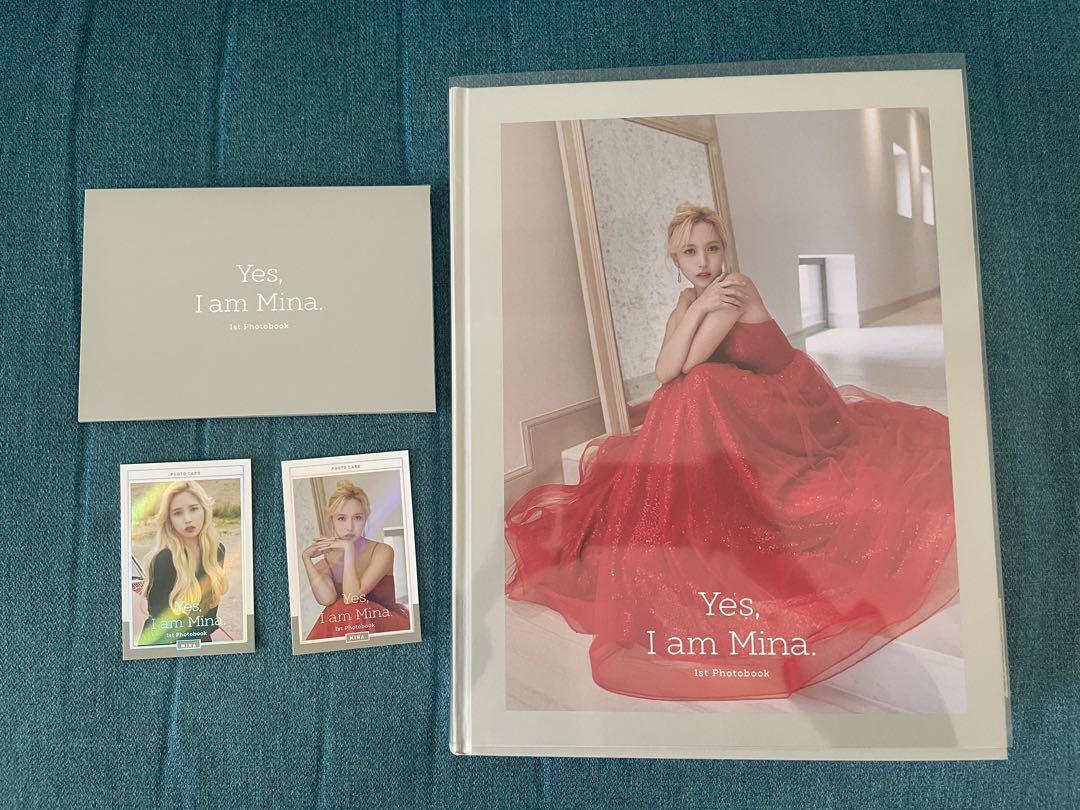 TWICE Yes I Am Mina. Gray ver. Mina Photo Book and Photo Card Post