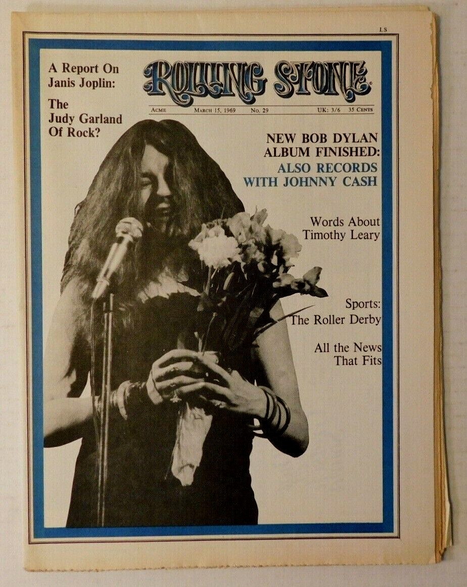 Rolling Stone Magazine Issue No. 29 Janis Joplin Cover March 15