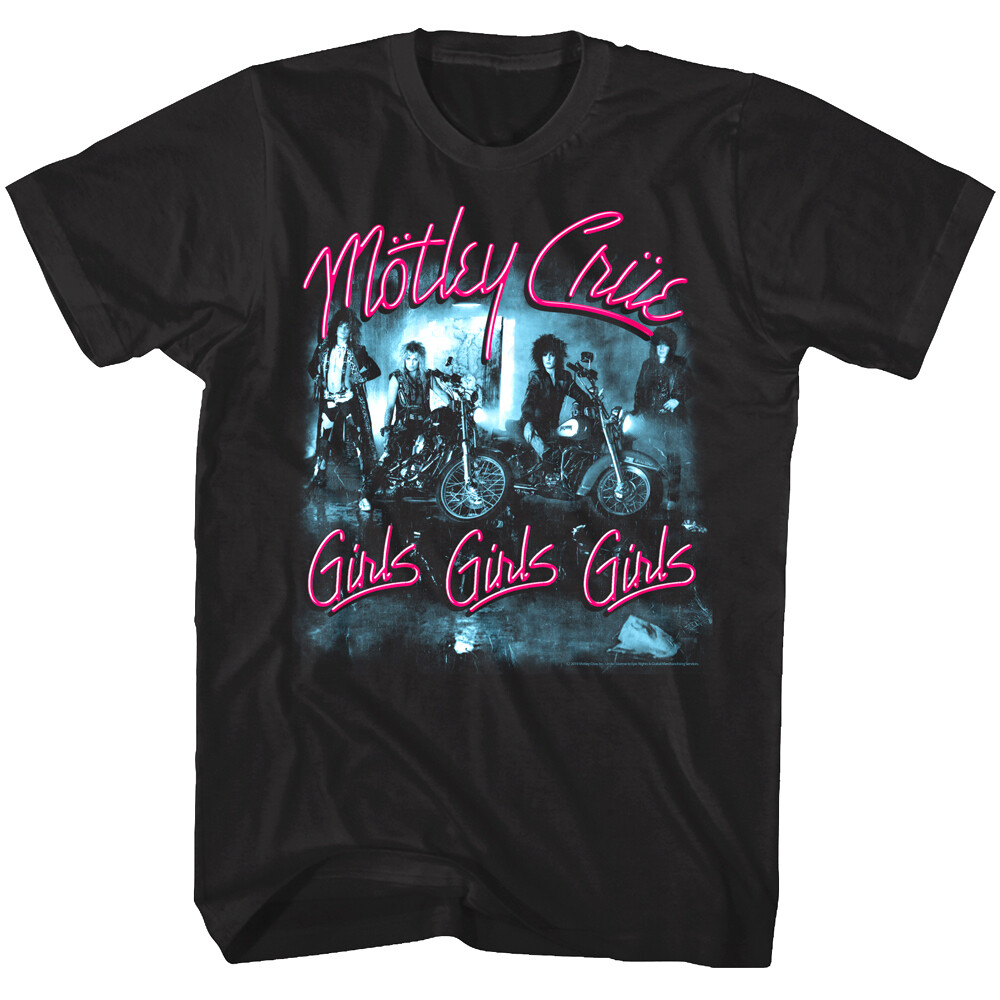 Motley Crue Girls Girls Girls Men's T Shirt Album Cover Rock Band