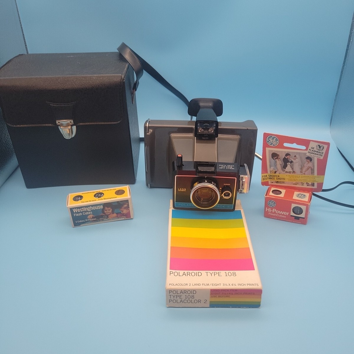 Vintage Polaroid Colorpack II Land Camera W/ Type 108 Film, Flash