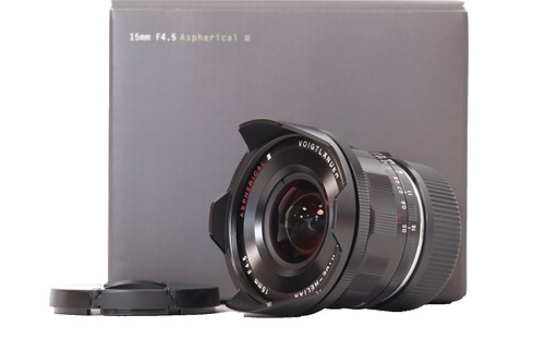 N MINT++ w/ Grip] Voigtlander Bessa L Silver Wide Heliar 15mm f