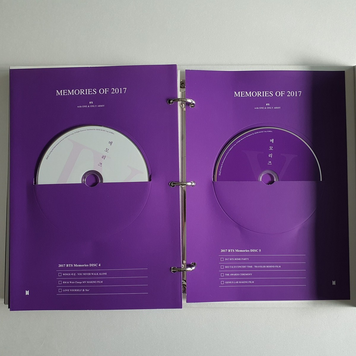 BTS Official Memories Of 2017 DVD Full Package Suga Photocard 3-7