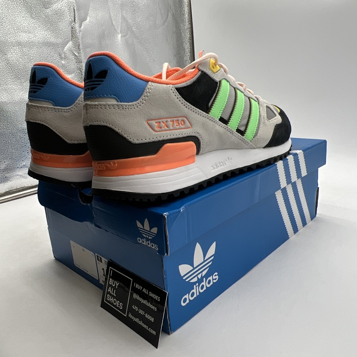 Size 12 - adidas ZX 750 White Beam Green Orange (HQ6680) | eBay