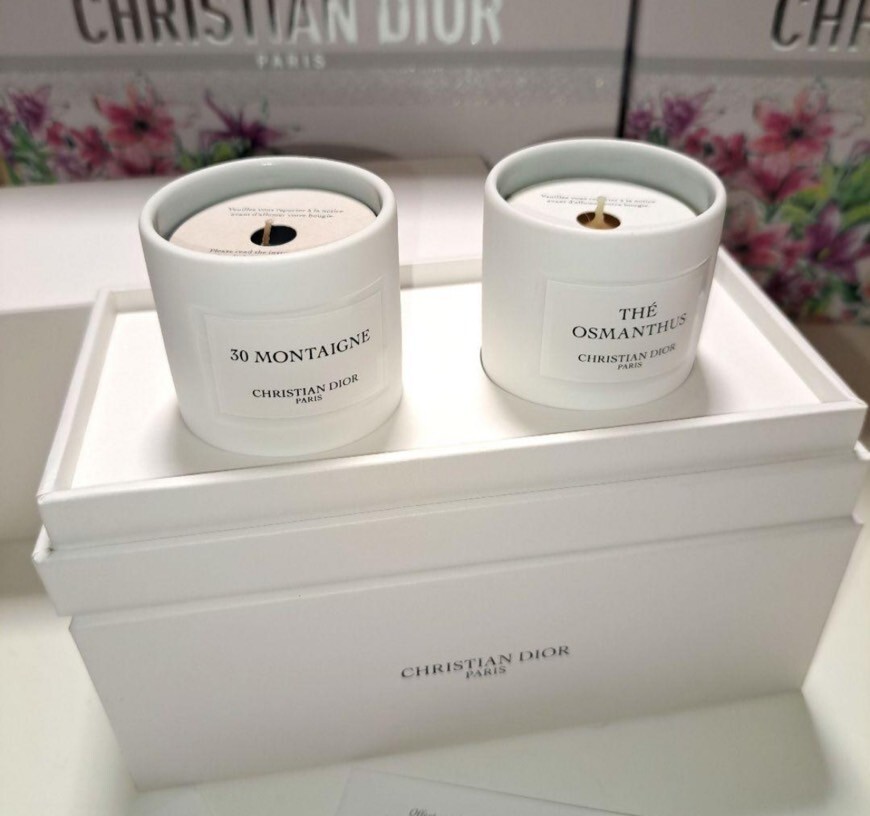 Christian Dior Mini Candle Set 30 Montaigne & The Osmanthus With