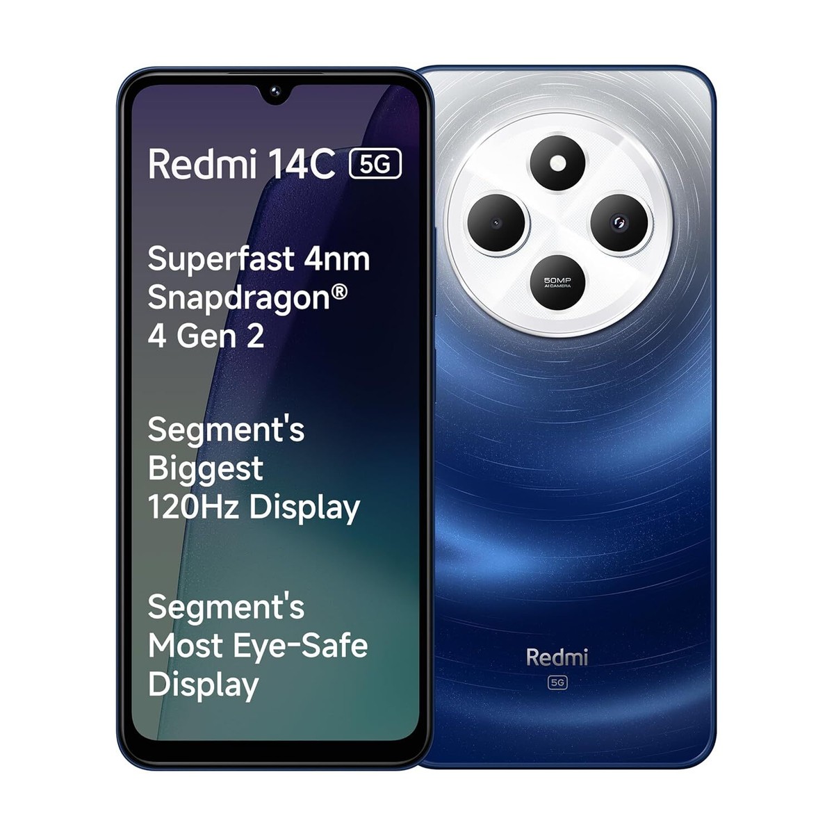 Redmi 14C 5G (Starlight Blue, 4GB RAM, 64GB Storage) | Superfast