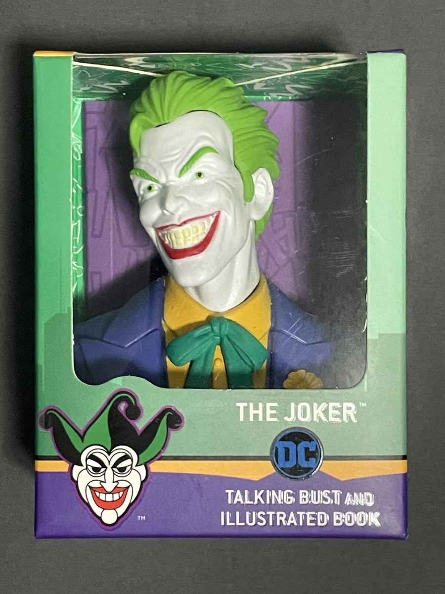 New Running Press DC The Joker Talking Bust and Illustrated Book