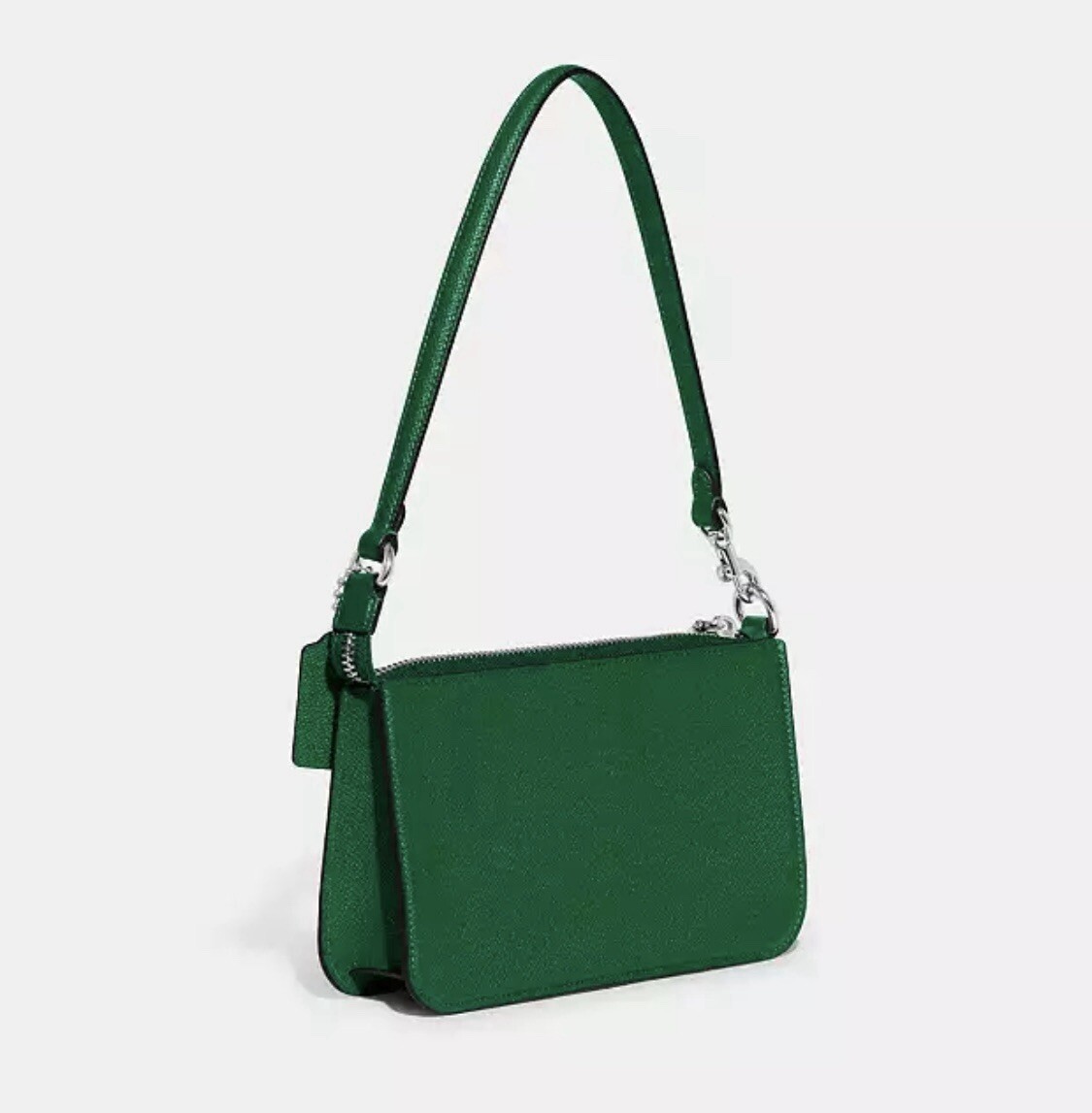 COACH Pouch Bag With Signature Canvas Detail Green NWT CJ797 | eBay