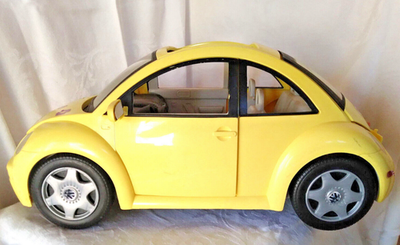 Barbie Volkswagen VW Yellow Beetle Flowers Mattel Doll Car | eBay