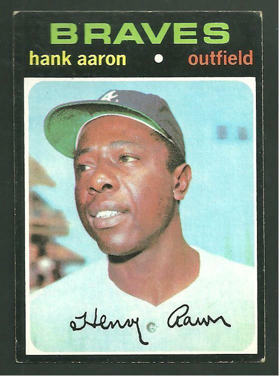 1971 Topps #400 Hank Aaron Vintage Baseball Card Atlanta Braves