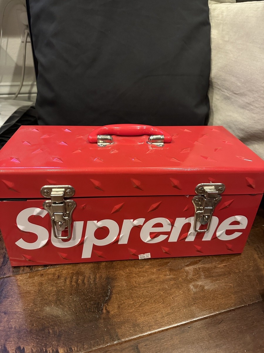 Supreme Diamond Plate Tool Box Red Box Logo FW18 Brand New | eBay