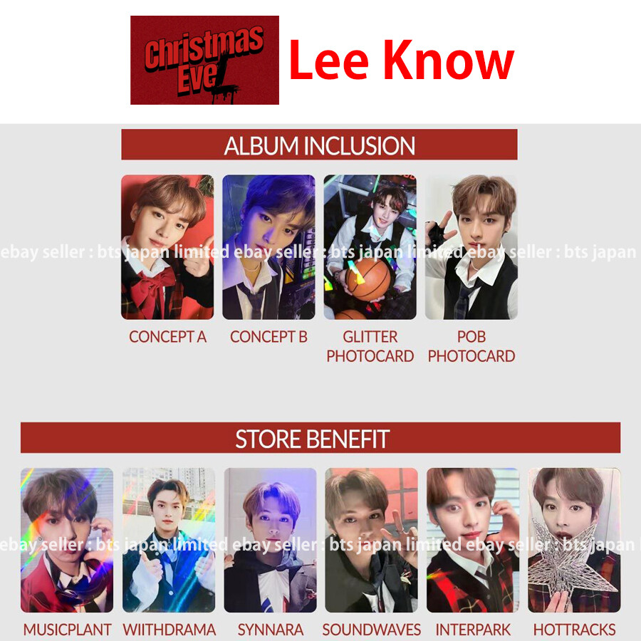 Stray Kids Lee Know Christmas EveL Official Photocard CONCEPT