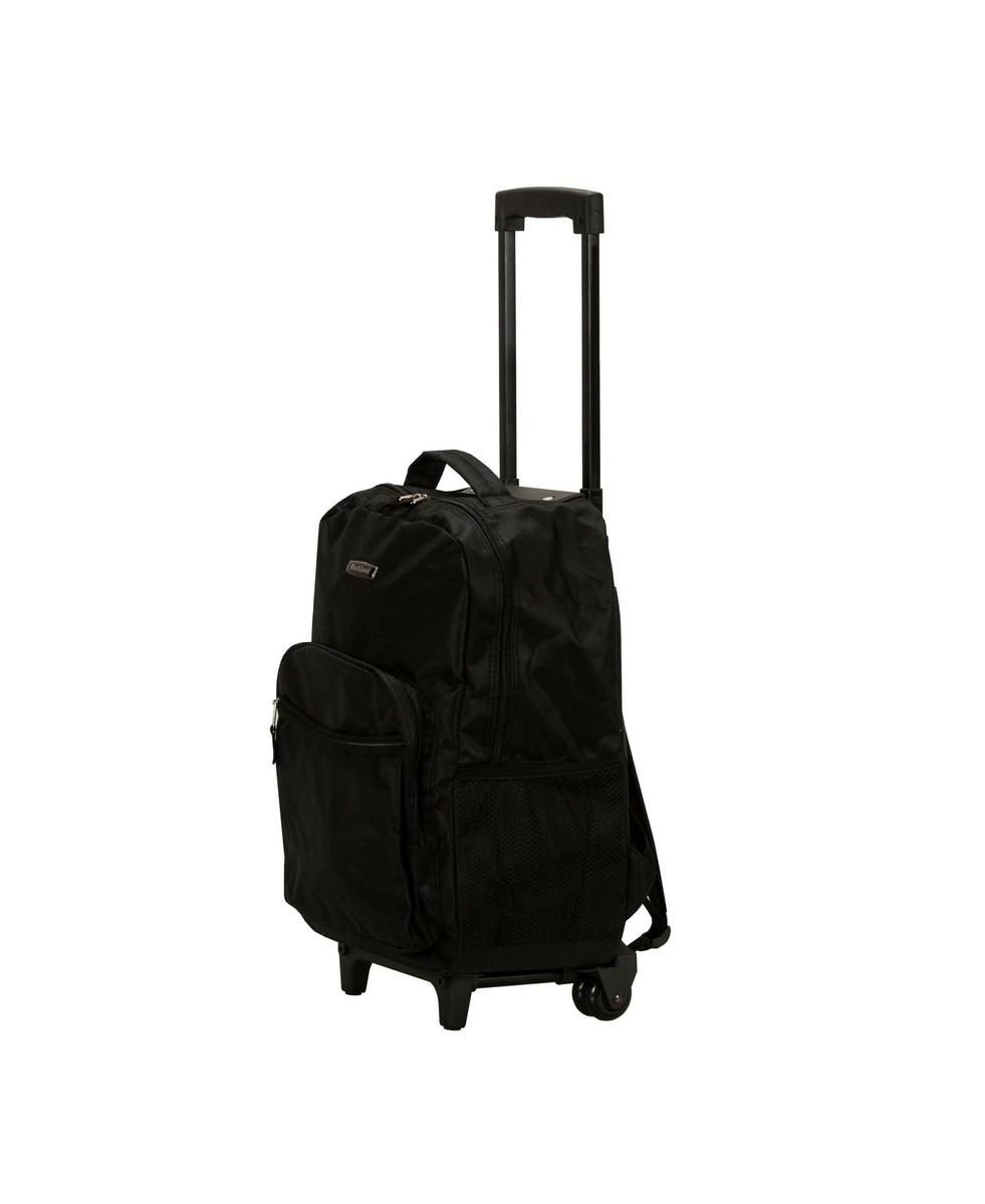 Rockland Double Handle Rolling Backpack, Black, 17-Inch | eBay