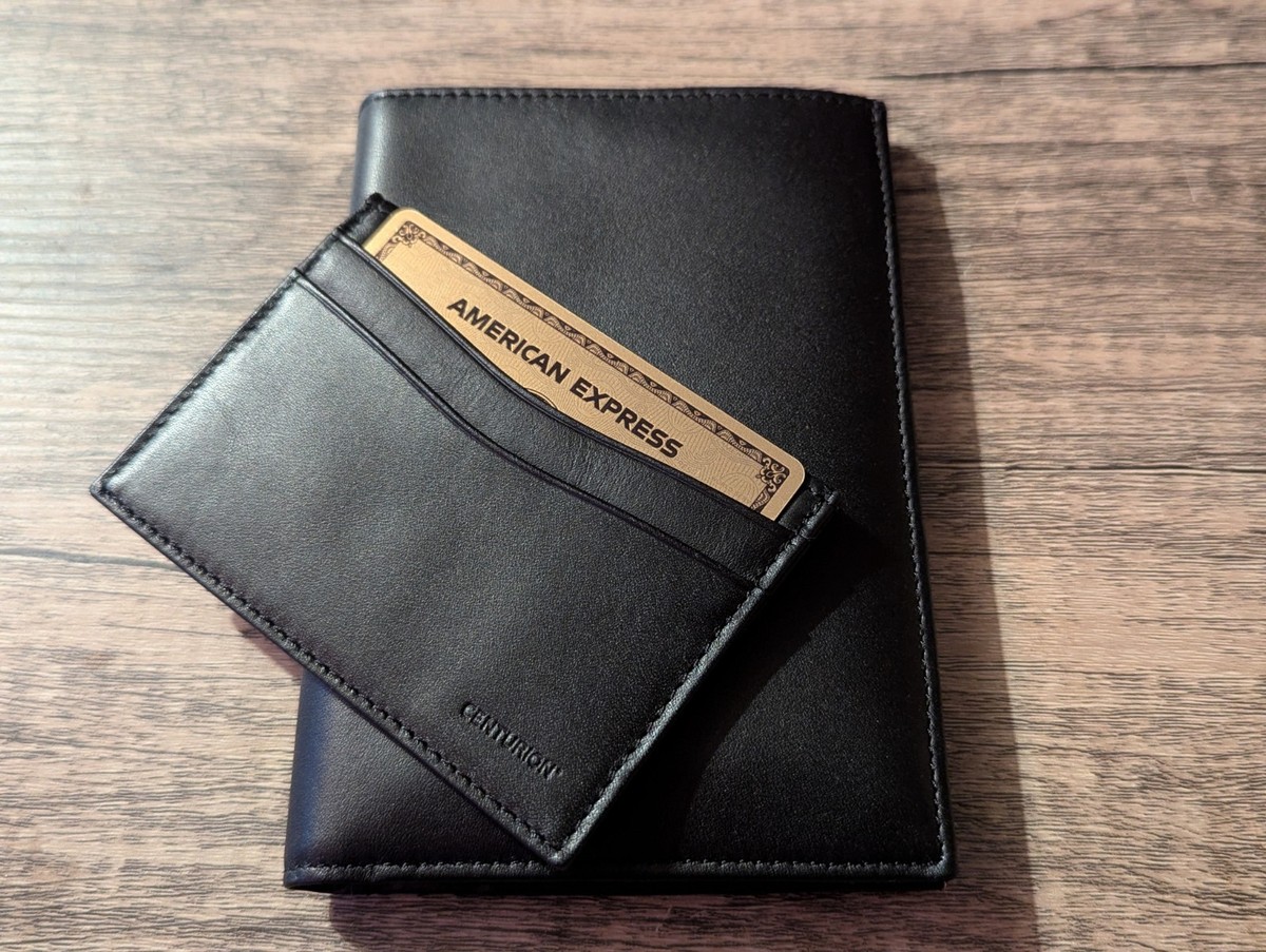 American Express Centurion Black Wallet Passport Credit Card