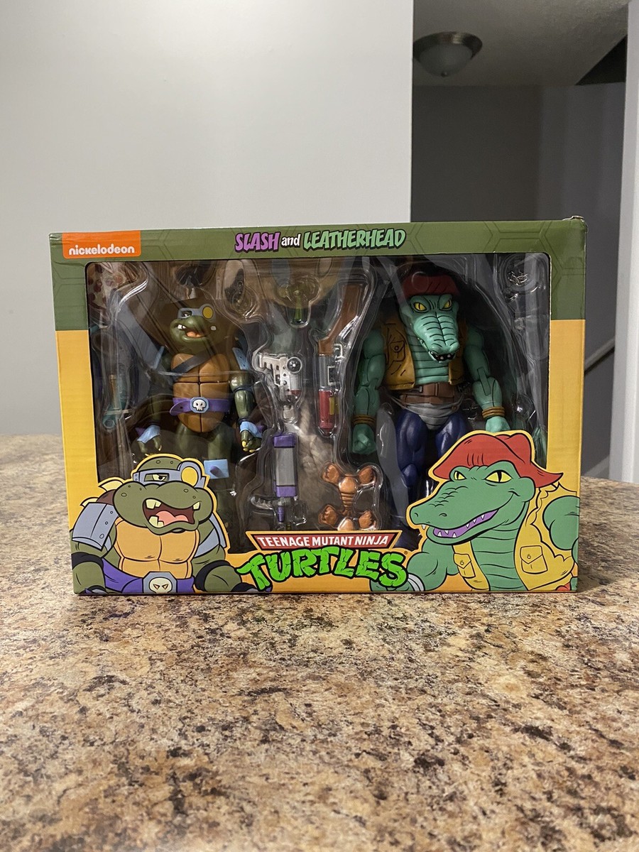 NECA Teenage Mutant Ninja Turtles & Slash Leatherhead 2 Pack TMNT