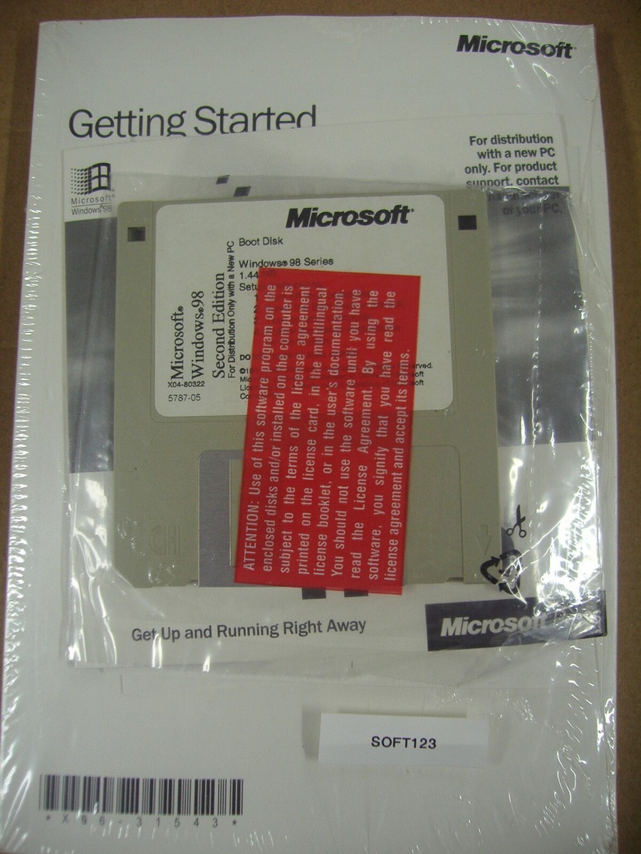 MICROSOFT WINDOWS 98 SE SECOND EDITION FULL OPERATING SYSTEM MS