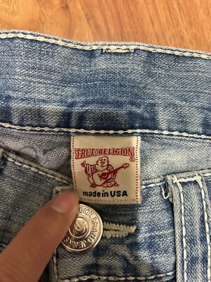 True Religion World Tour Rainbow Joey Denim Jeans Men's 36”x 33