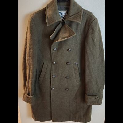 Vintage Dolce & Gabbana Men's 100% Wool Green Military Double