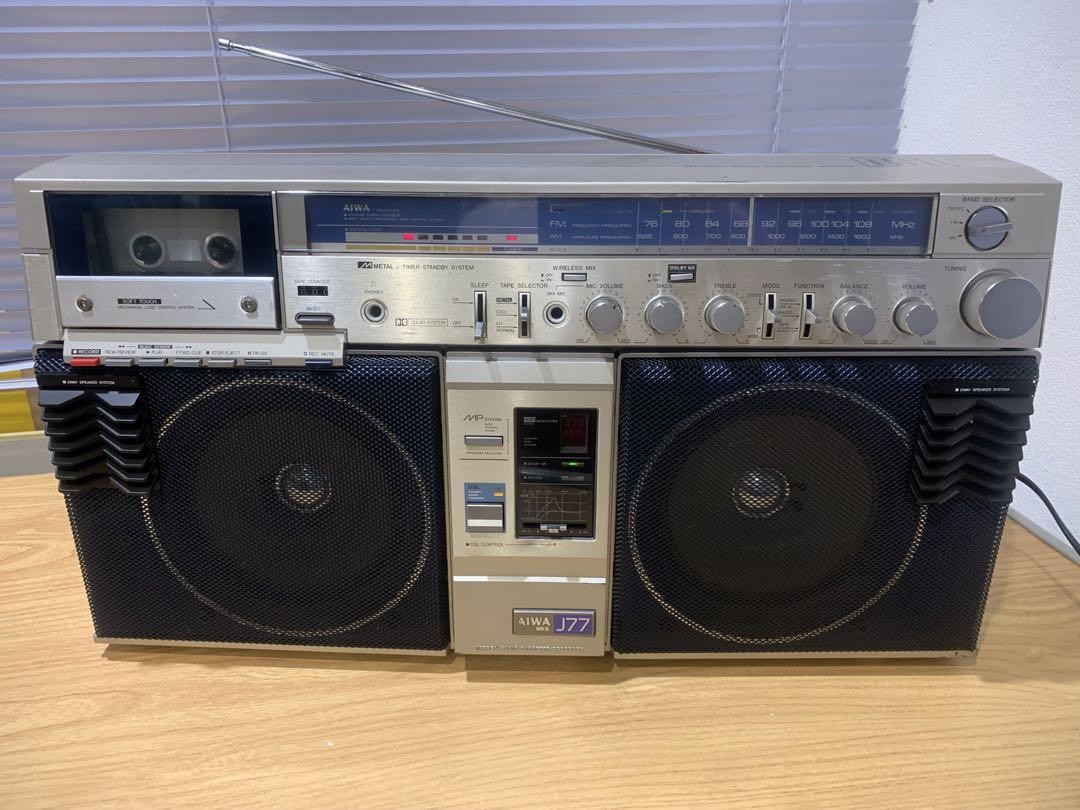 AIWA CS-J77MKII Stereo Radio Cassette Recorder Powers OK No Sound