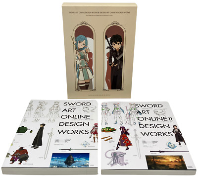 SAO Sword Art Online Design Works 1 & 2 Set Box limited