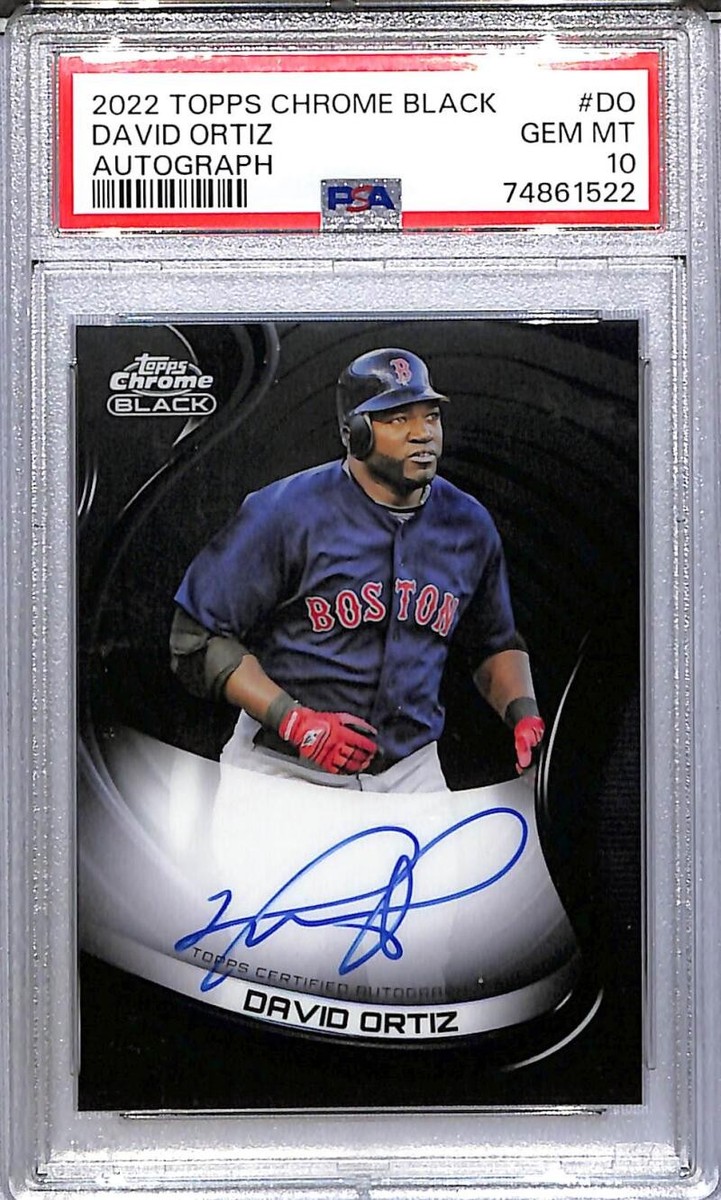 2022 Topps Chrome Black #CBA-DO David Ortiz PSA 10 GEM MINT Auto
