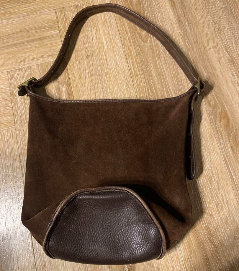 Extremely Rare Suede Made In USA Old Coach 9010 Shoulder Bag Brown