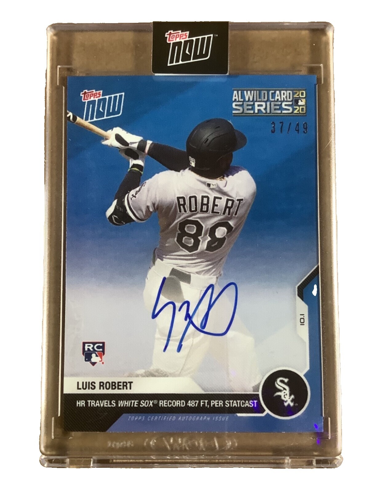 Luis Robert 直筆サインカード/99 2019 Leaf MLB