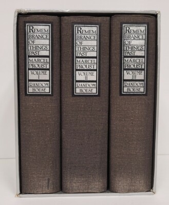 3 Vol Set REMEMBRANCE OF THINGS PAST by Marcel Proust 1981