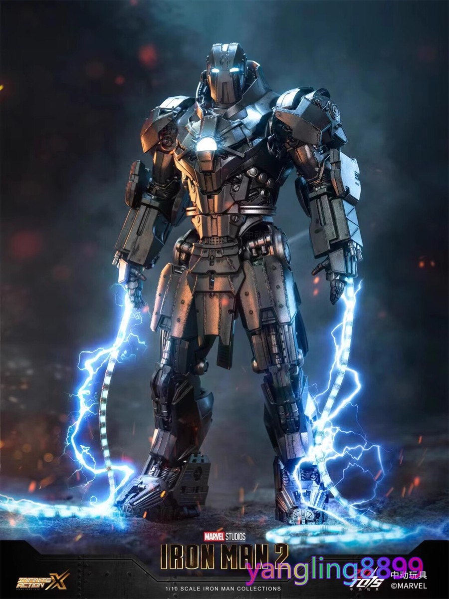 ZD Toys Iron Man Whiplash MARK II Action Figure Wth Light MK2