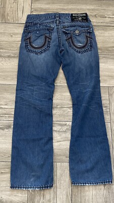 Vintage True Religion Jeans Mens 34 Denim Ricky Super T Flap