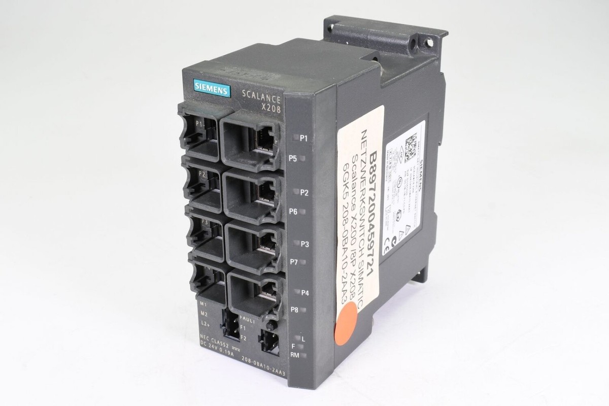 SIEMENS 6GK5208-0BA10-2AA3, Scalance X208, Industrial Ethernet
