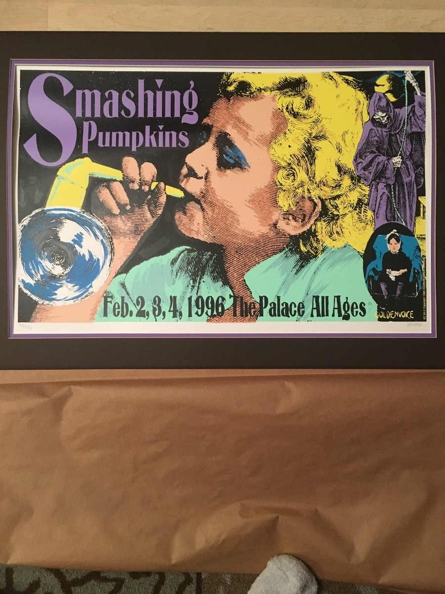 MINT 1996 Kozik Smashing Pumpkins Matted Poster Signed+Numbered