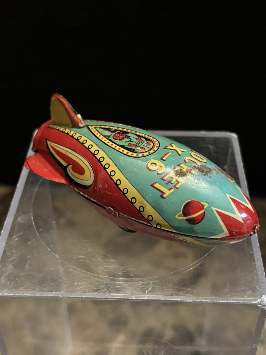 Original MASUDAYA Rocket X-6 Space Japan 1952 tin toy 3 3/4