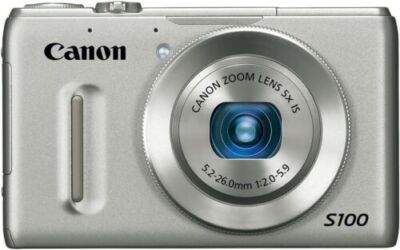 Canon PowerShot S100 12.1MP Digital Camera 5x Optical Zoom Silver