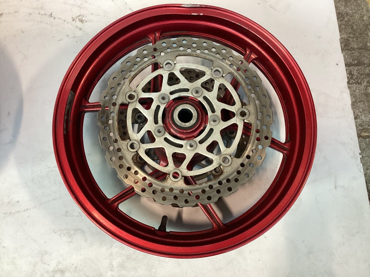 05-06 KAWASAKI NINJA ZX6R ZX 636 FRONT WHEEL RIM ROTORS RED OEM | eBay