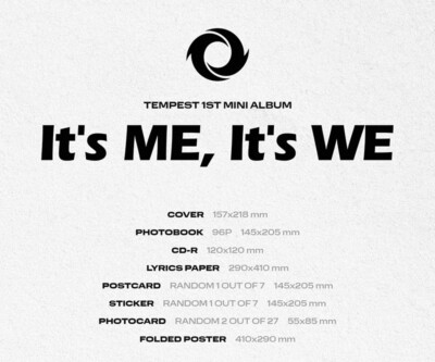 1P] TEMPEST - 1st Mini Album [It's ME, It's WE] Photo Book K-Pop